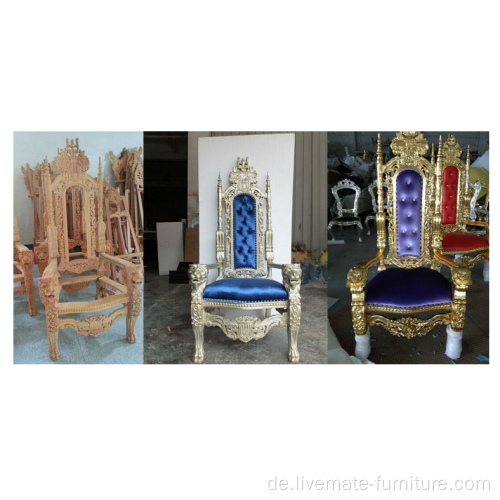 Thronstühle King Black Throne Chair